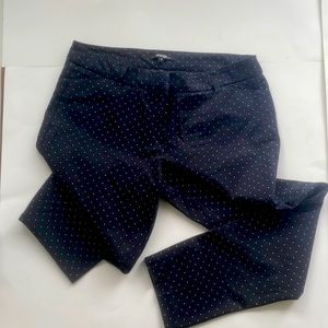 Fitted Navy Blue Ankle Pant